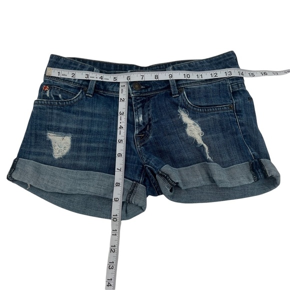 Hudson Jeans Distressed Cuffed Hem Jean Shorts Size 24 Women’s - Picture 5 of 9